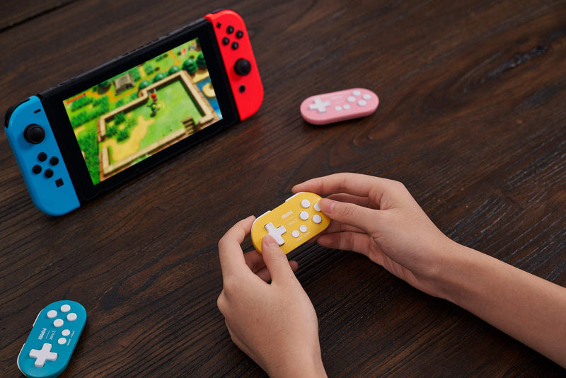 8Bitdo Zero 2 Mini Bluetooth Gamepad for Switch Windows Android MacOS Steam Raspberry Pi (Yellow) Yellow