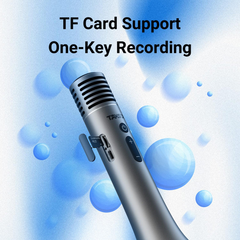 [AUSTRALIA] - TAKSTAR Bluetooth Microphone Karaoke Wireless Mic & Voice Amplifier Microphone with Speaker, 4 Sound Effects & TF Card, 12W Portable Handheld Mic for Meeting Outdoors Speech Party Teaching(DA12) 