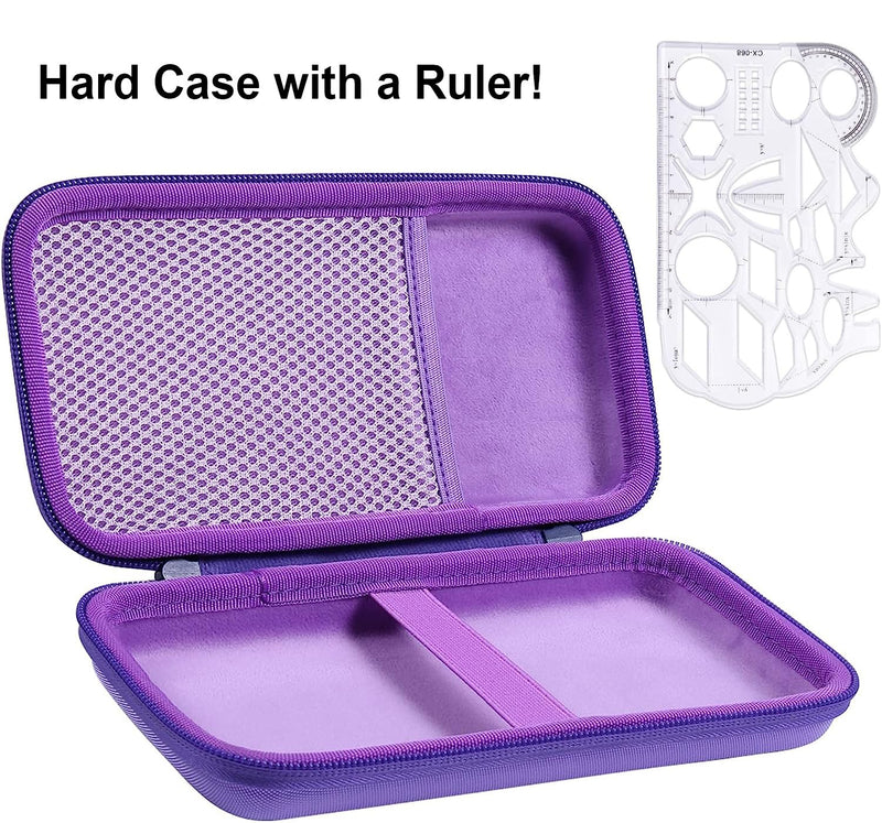 co2CREA Hard Case Compatible with Texas Instruments TI-84 Plus CE/TI-84 Plus/TI-Nspire CX II CAS/TI-Nspire CX II/TI-83 Plus/TI-89 Titanium/TI-85 / TI-86 Color Graphing Calculator, Purple Iris Purple Case