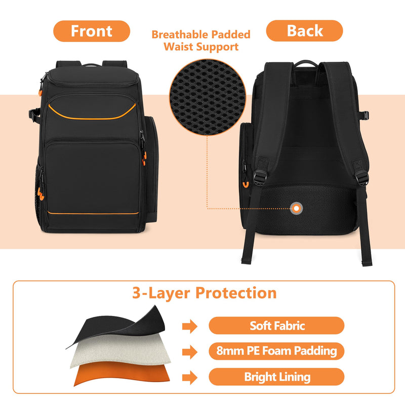 [AUSTRALIA] - Audio Mixer Backpack Compatible with RODECaster Pro/RODECaster Pro II/RC Duo, DJ Mixer Travel Bag Case for Microphones and More Podcast Equipment(Patent Design) 