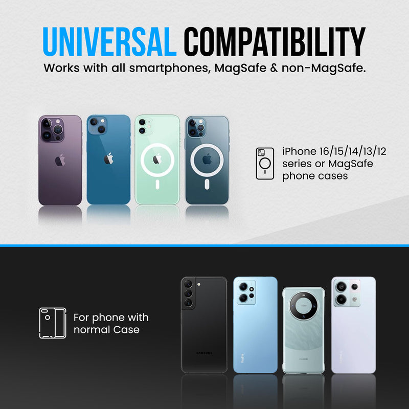 Magnetic Phone Holder for Gym with Dual-Sided N52 Super Magnets, Strong Magnetic Phone Mount for All Phones, Attaches to Metal Surfaces, Portable Gym Accessories for Men & Women, Secure Grip Magnet mount