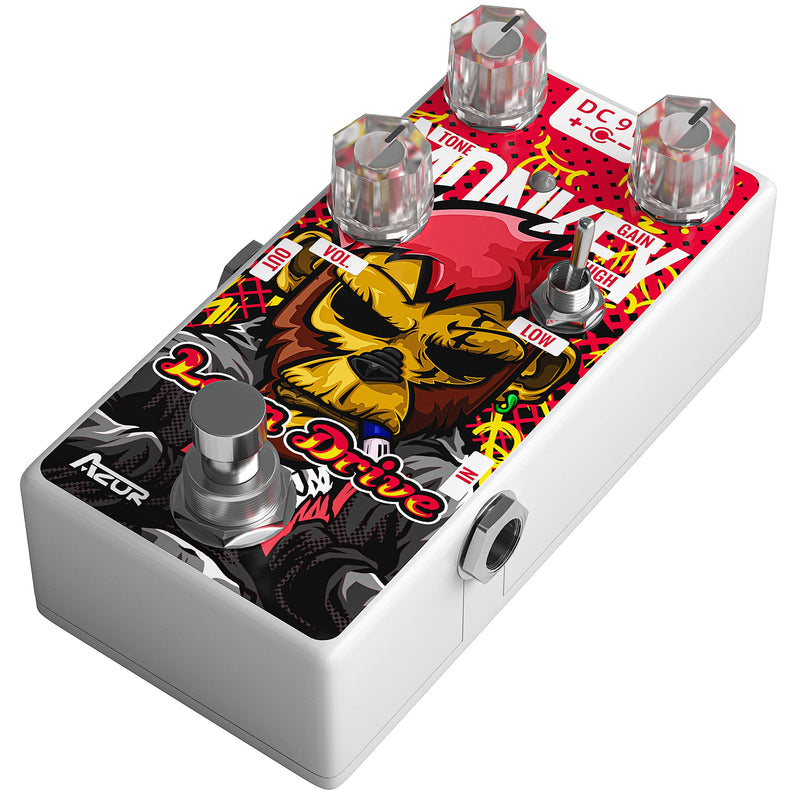 AZOR Leon Dirve Guitar Pedal, Mini Overdrive Analog Effect Pedal for Electric Guitar Pedalboard True Bypass AP503