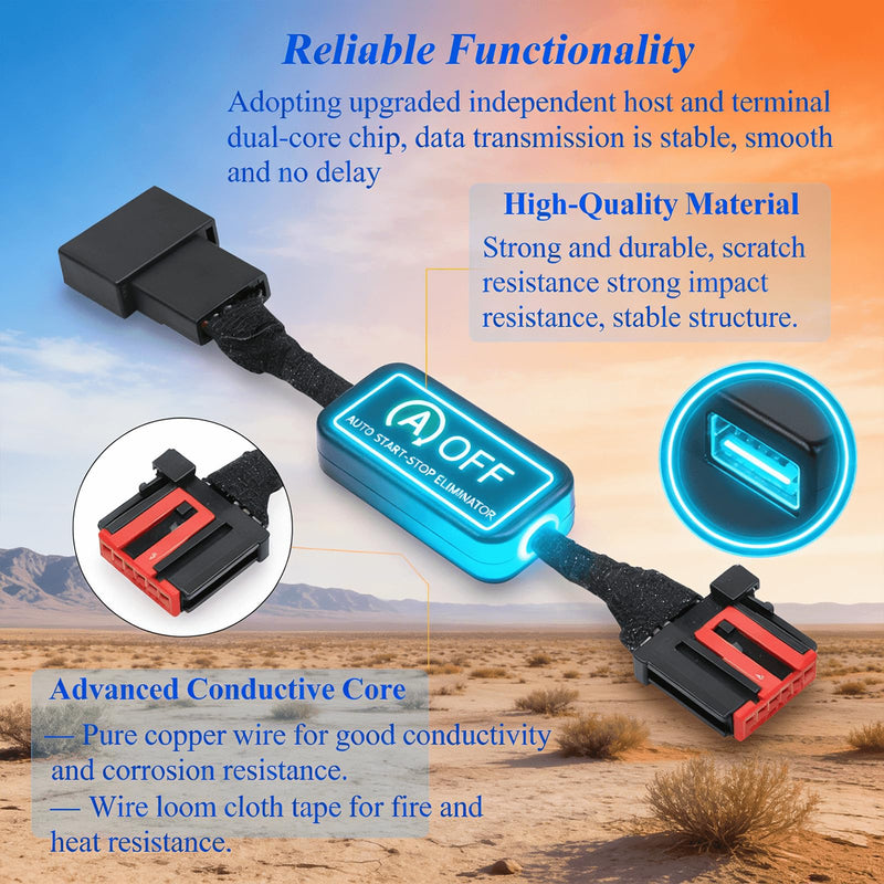 Auto Start Stop Eliminator for Ford F-150 2015 2016 2017 2018 2019 2020 | Plug & Play Start Stop Disable Module with Memory, No Error Code Start Stop Delete, Easy Install, OEM Fit for Ford F150 2015-2020