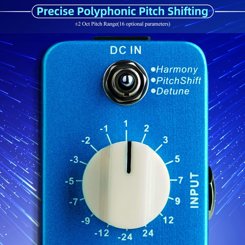 Mooer Drop Pitch Harmonizer Guitar Effect Box - MPS1 Octave Pitch Box Guitar Harmonizer Pedal with True Bypass