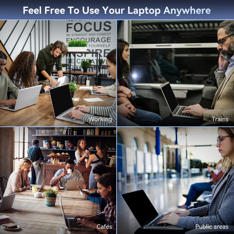 Laptop Privacy Screen 17 Inch Compatible With Lenovo Hp Dell Acer Asus Thinkpad Envy Xps, 16:10 Aspect Removable Anti Glare Blue Light Filter Protector, 17in Computer Monitor Privacy Shield [1 PACK] 17'' Privacy Screen (16:10)