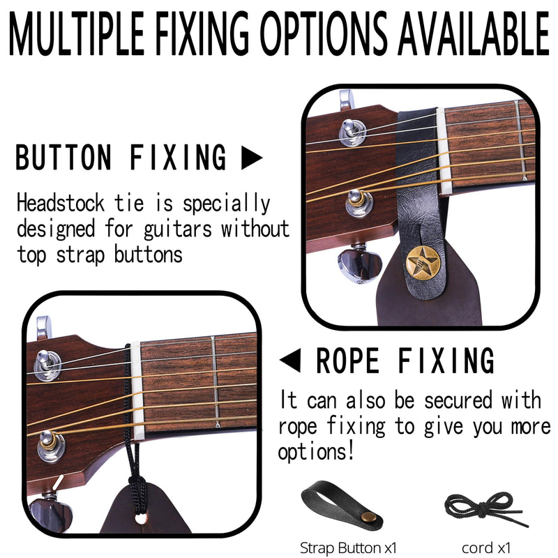 Guitar Strap,Jacquard Embroidery Cotton Guitar Straps with Crazy Horse Leather Ends for Bass, Electric & Acoustic Blue