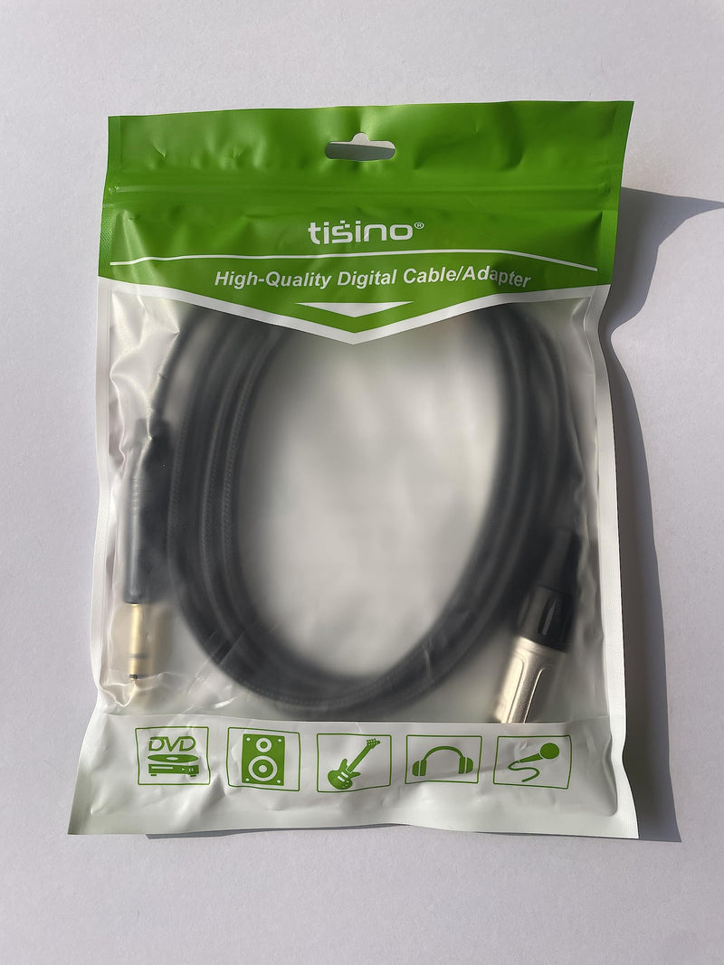 Tisino 1/4" to XLR Cable, 6.35mm TRS to XLR Male Nylon Braid Quarter inch TRS to XLR Male Balanced Interconnect Microphone Cord Patch Cable - 10ft 10 feet