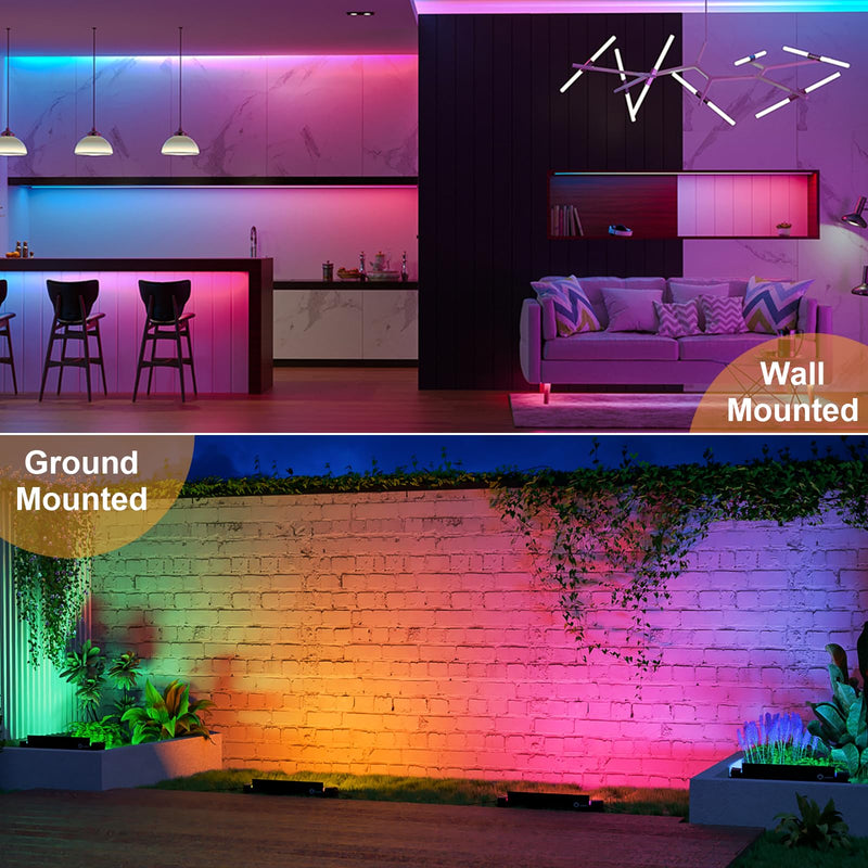 50W 2.4G Remote Control RGB Wall Washer Light, RGB Light bar with Remote Control & APP Control, for Birthday Party, Garden Lighting, Wall Display, Hotel, Building, Commercial Lighting 50W RGB*1