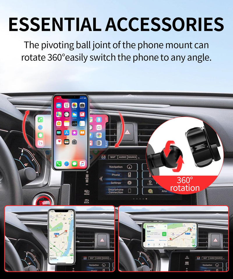 Car Phone Holder for Honda Civic 2016-2021 Accessories, 5/7-inch Screen | Magsafe Magnetic Cell Phone Mount Clip Compatible with iPhone, 3D fit Stable Dashboard GPS Navigation Bracket Cradle Stand 5/7-inch for 2016-2021 Civic