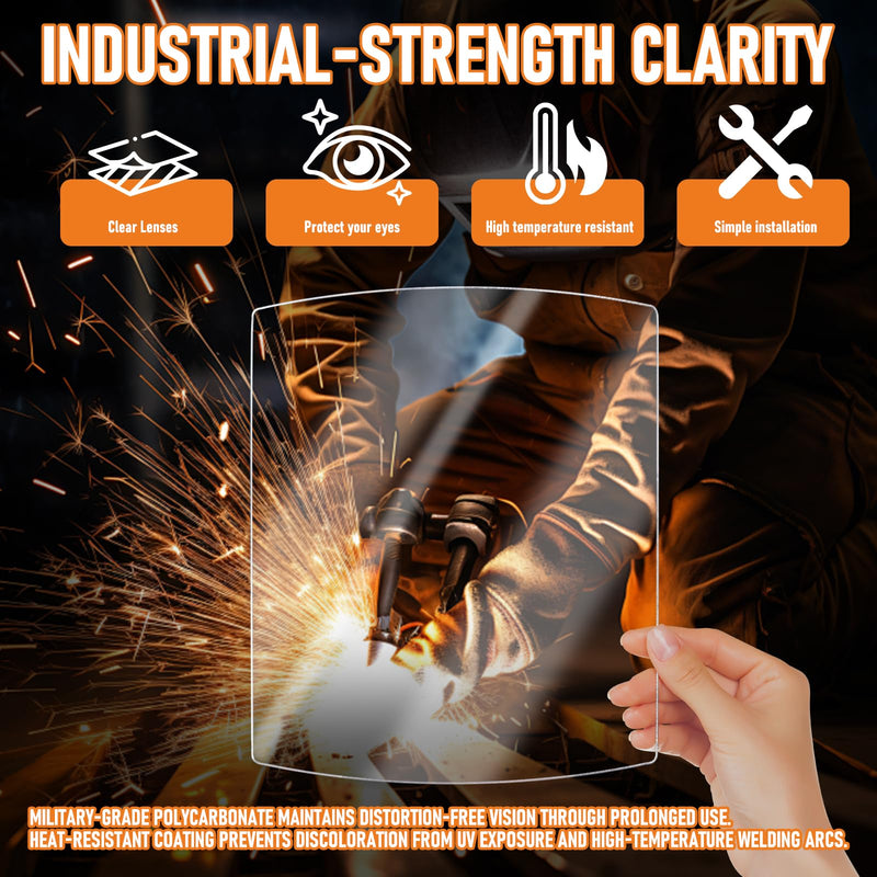 [AUSTRALIA] - 216326 Front Cover Lens - Welding Helmet Lens Replacement - Ultra-Clear Scratch Resistant Welding Lens for MP-10 and Digital Elite Helmets 5 