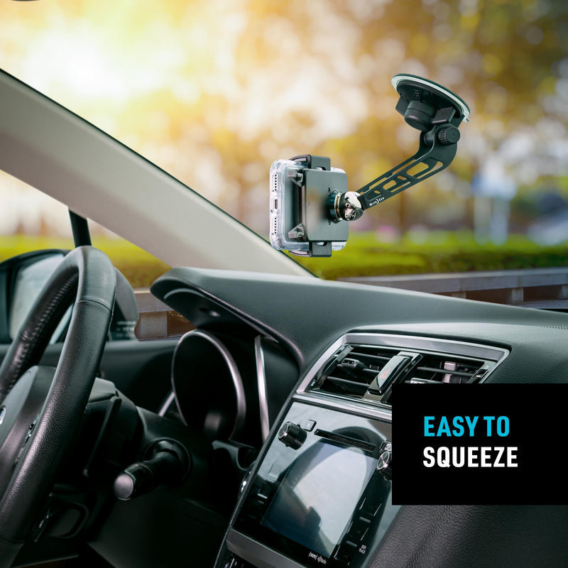 Nite IZE Steelie Squeeze Windshield Kit - Universal Windshield Magnetic Car Mount Holder