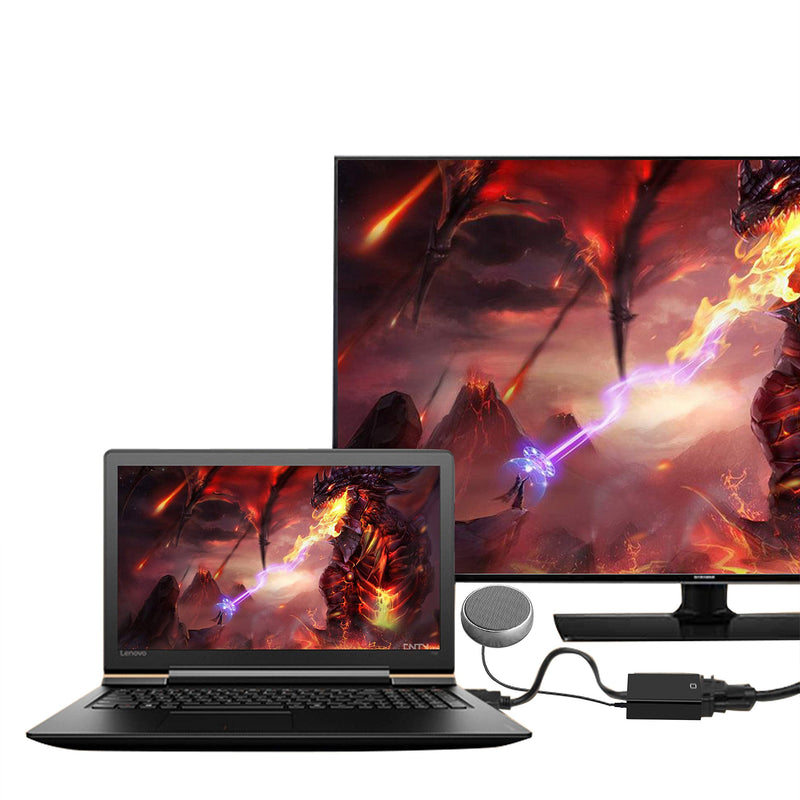 [AUSTRALIA] - avedio links HDMI to VGA Adapter, Active HDMI to VGA Converter (Female to Female) with audio, Support HD 1080P@60Hz, TV Stick, Raspberry Pi, Laptop, Chromebook, Roku, Xbox (3.5mm Audio Cable Included) 