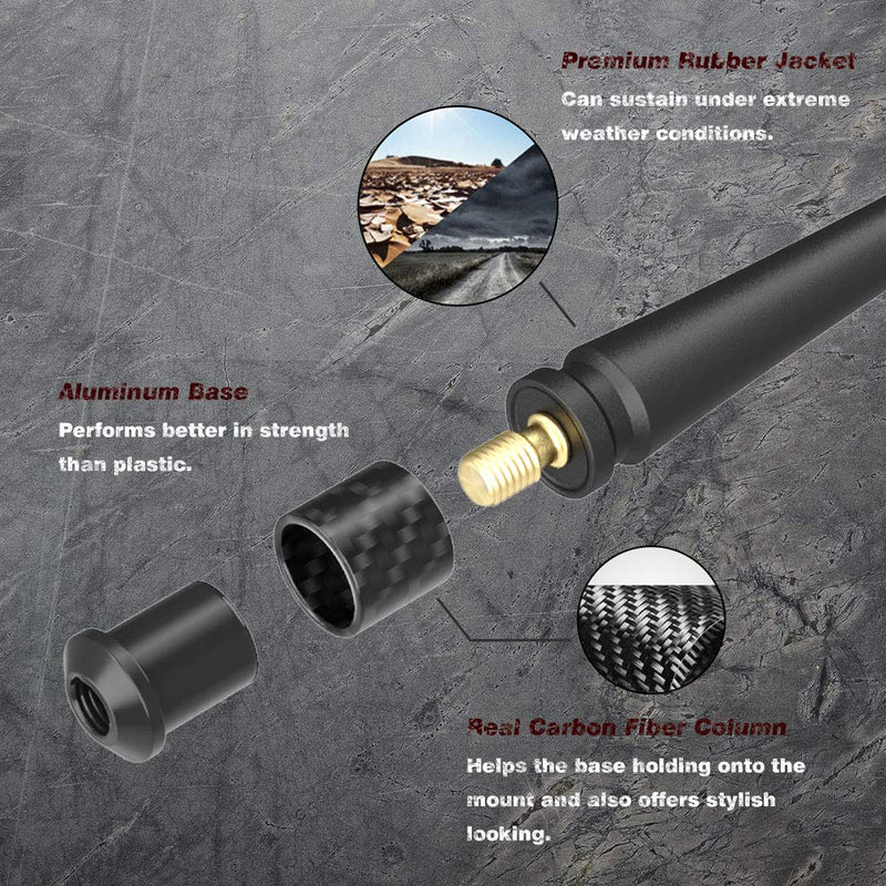 [AUSTRALIA] - RYDONAIR Short Antenna Compatible with Toyota Tundra 2014+ & Toyota Tacoma 1995+, Internal Copper Coil for Enhanced Reception, 13 inches Flexible Rubber Antenna Replacement Toyota Tundra 2014+ & Toyota Tacoma 1995+ 