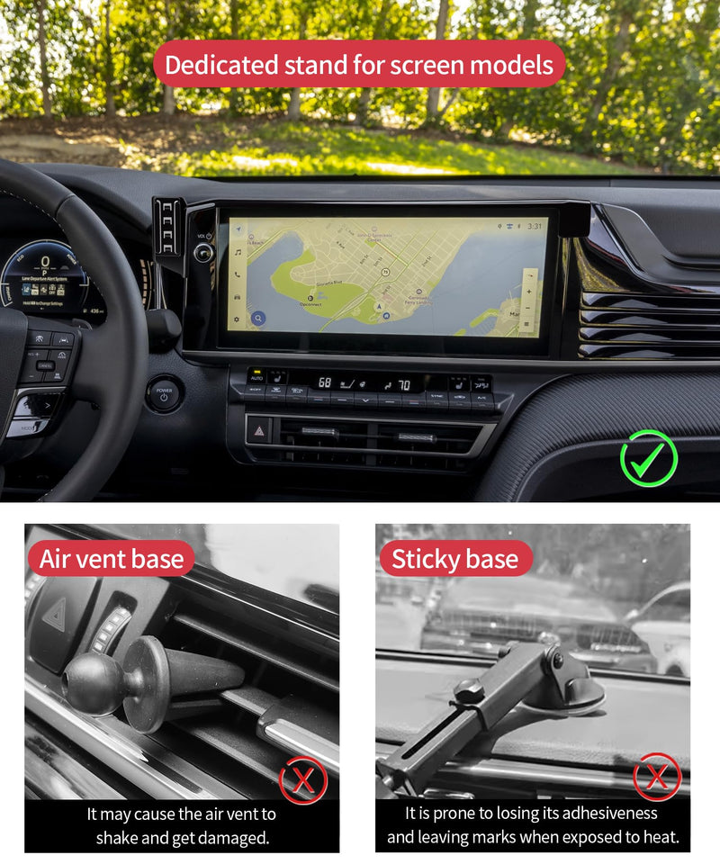 Wireless Charger Car Phone Holder for Toyota Camry 2025 2026, 12.3" Screen | Auto clamp Cell Phone Mount Accessories 15W Qi Fast Charging Stand Compatible with iPhone Android,360° Navigation Bracket for 2025-2026 Camry(12.3 inch screen only)
