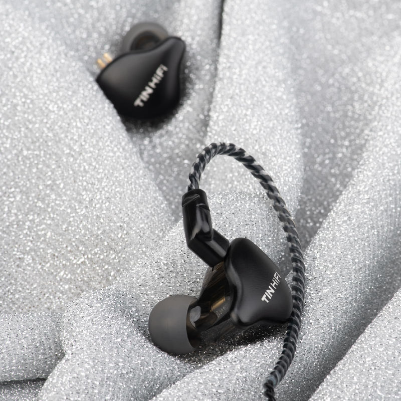 TINHIFI C1 10mm DLC Dynamic Driver IEM - HiFi Wired Earphones, Dual Magnetic Circuit, Deep Bass, Wide Soundstage, Detachable Cable, 3.5mm (Black) C1 3.5MM 2Pin No Mic Black