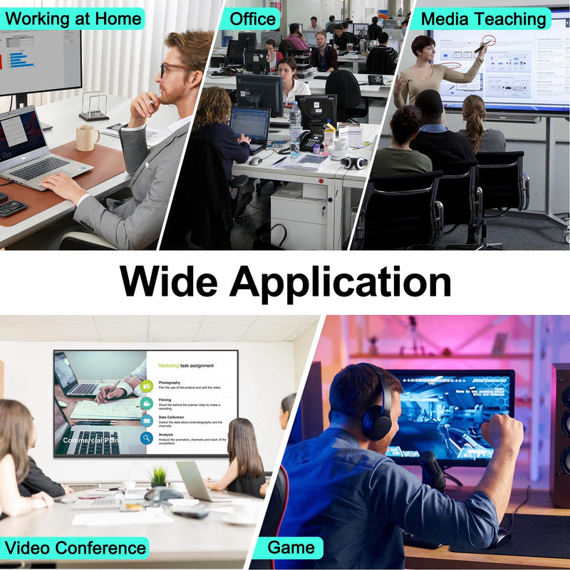 KVM Switch 2 Monitors 2 Computers 4K@60Hz,DP+HDMI USB3.0 Dual Monitor KVM Switches with 4 USB 3.0 Port,Wired Remote,USB3.0 Cables Included(4K60Hz 2 PC 2 Monitor KVM) Black 10 cm HDMI DP 2 in 2 Out