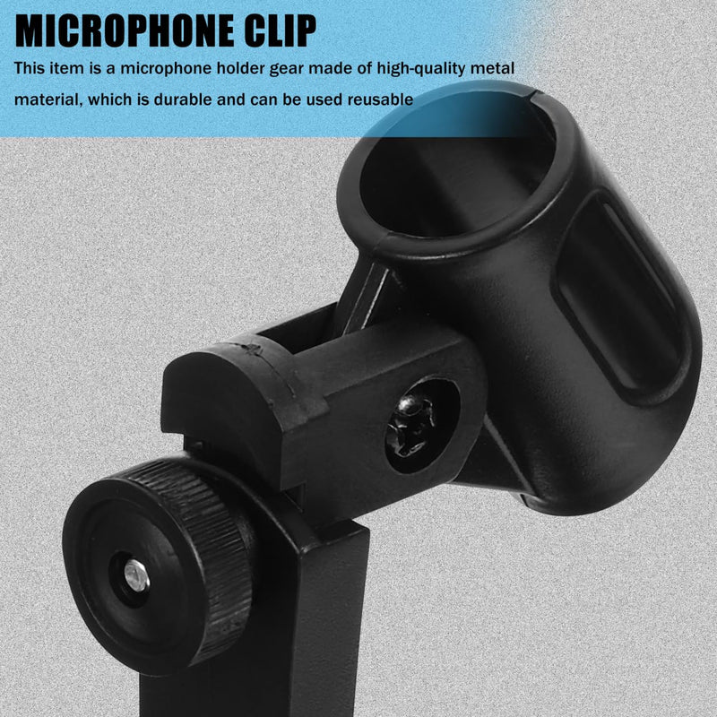 Vaguelly 6 Pcs Classic Black Metal + Plastic Drum Microphone Clip, Adjustable Mic Mount, Anti-Shock, Suitable for Most Drums & Percussion 13X7.2X2.5CMx3pcs Blackx3pcs