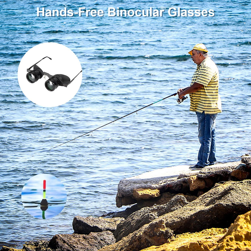 Hands-Free Binocular Glasses for Enhanced Viewing - HD Clarity, Lightweight & Portable, Adjustable Focus, Perfect for Bird Watching, Sports, Concerts, Vision Impairment - User-Friendly