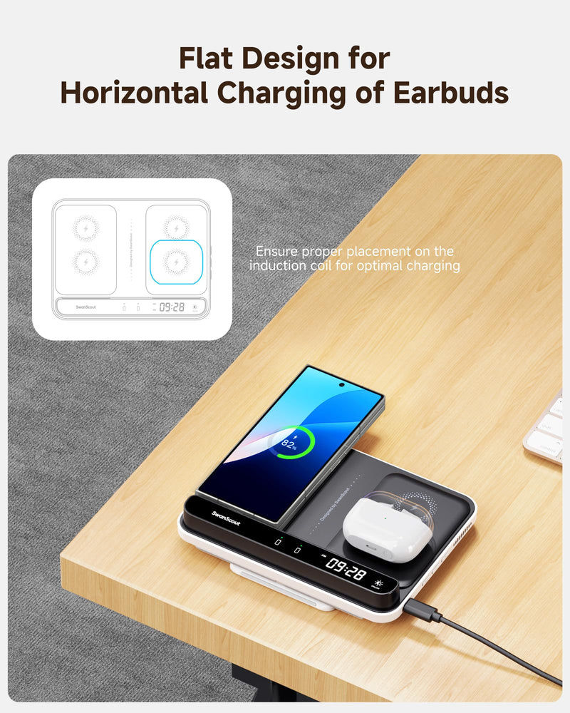 Portable Watch Charger for Samsung Watch + Wireless Charger for Samsung Z Fold