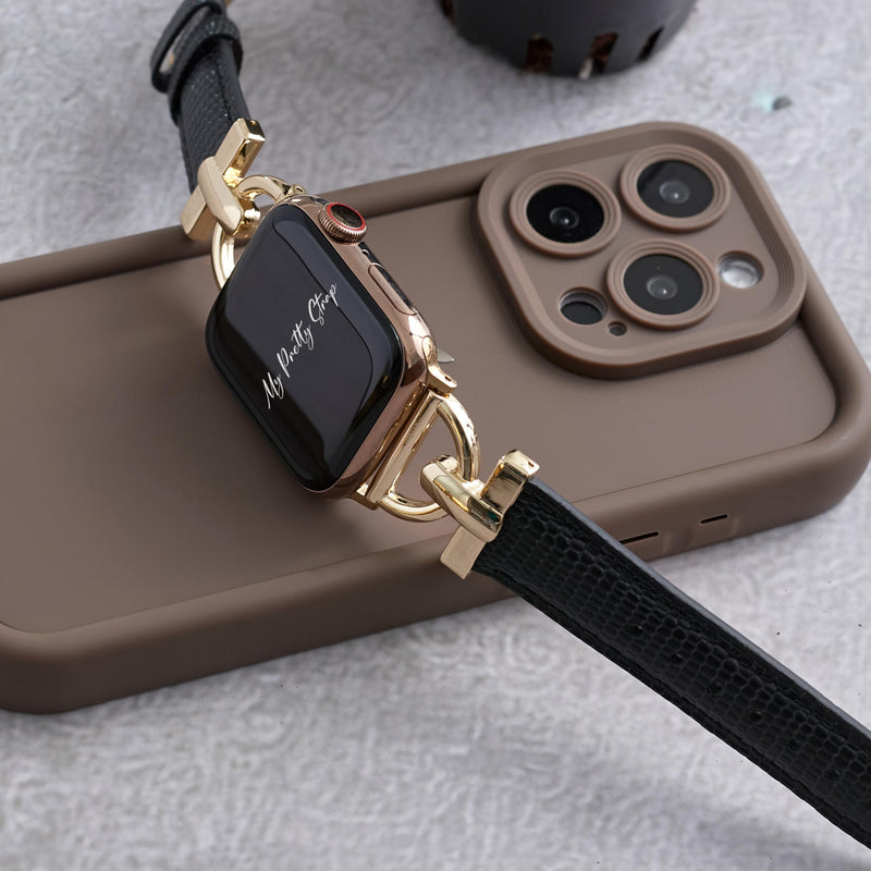 Compatible Apple Watch Band for Women, Stainless Steel- Fits Most Wrists | Series 1-11, SE and Ultra- iWatch Replacement Strap, Easy Resizing- Luxury Fashion Watch Band Glam Gold 38MM / 40MM/ 41MM / (Series 10& 11 - 42 MM)