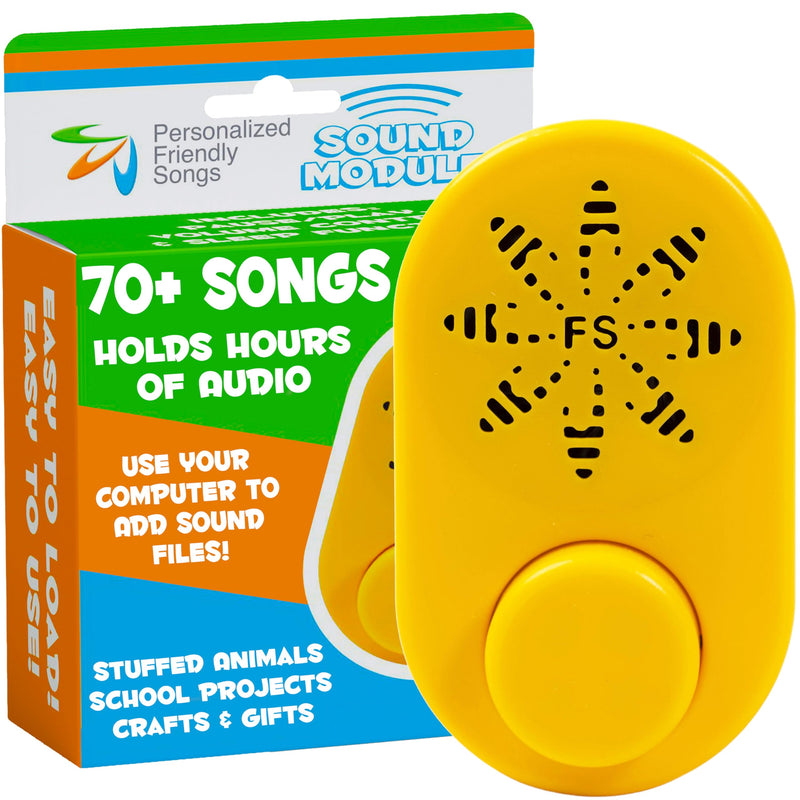 [AUSTRALIA] - 2+ Hr Voice Box for Stuffed Animals by Friendly Songs - This Sound Module can Hold 70+ MP3 Songs or MP3 Voice Recordings Inside The Voice Recorder for Stuffed Animals and Plush Teddy Bears 