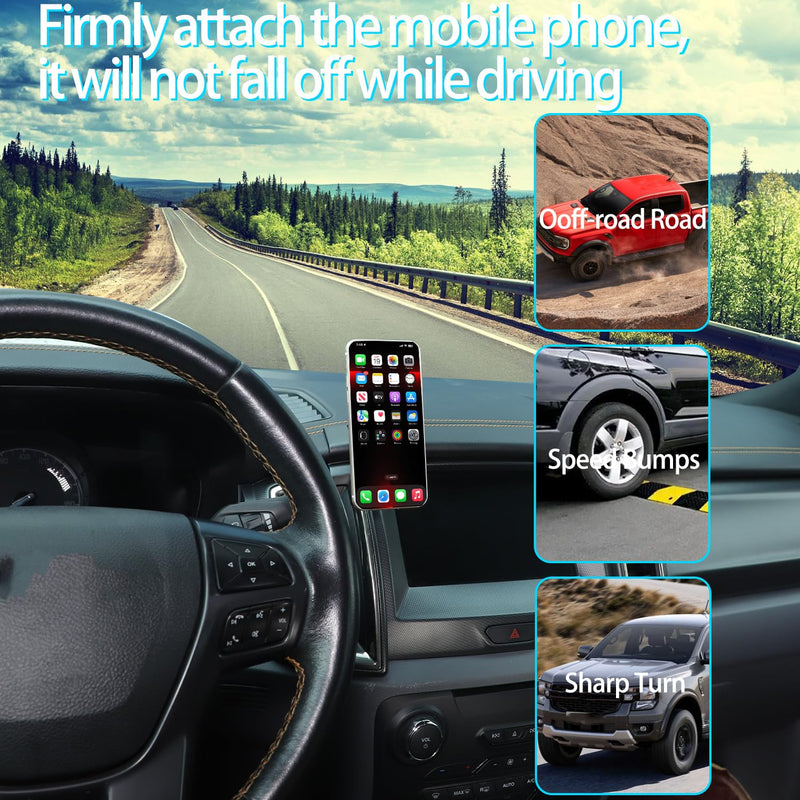 Lcojicep Mobile Phone Holder the Navigation screenCompatible with Ford Ranger 2015-2021 Car Phone Mount Accessories, Central Control Vent Mobile Phone Holder (Left Style E) Left style E
