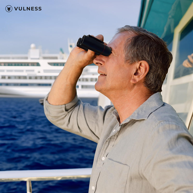 [AUSTRALIA] - Binoculars for Adults | Compact Small Mini Travel Binocular for Bird Watching High Powered Electronics Cruise Ship Essentials Norwegian Alaska Must Haves Hiking Camping Gear a by VULNESS (Black, 8X21) Black 
