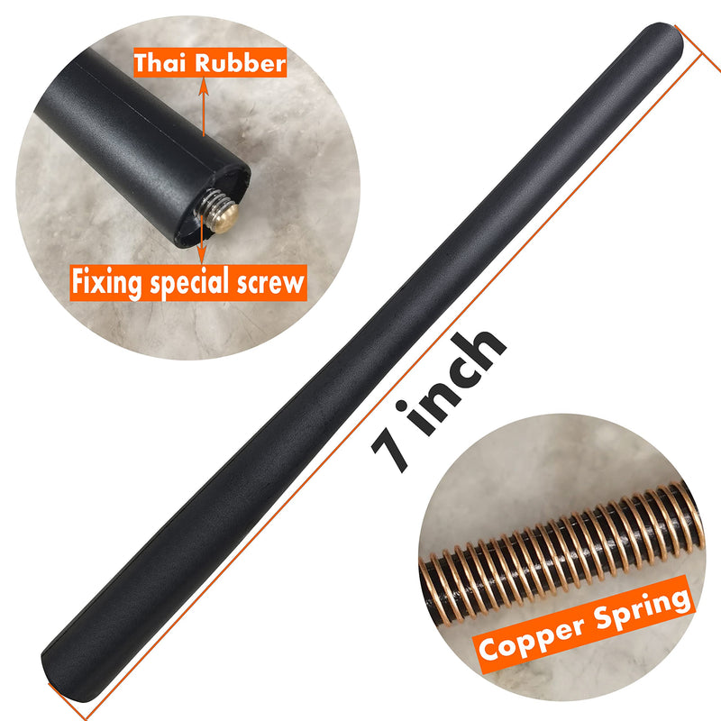 Rubber Antenna for Nissan Versa (2012-2019), Nissan Versa Antenna - 7 Inch Car Wash Proof, Internal Copper Coil Antenna Mast Replacement