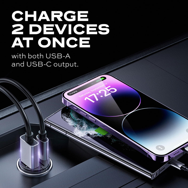 STATIK Dual Car Charger Adapter & STATIK 360 Pro Magnetic Charger