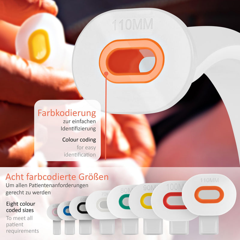 PULOX Guedeltube Set - Oropharyngeal Tube for First Aid and Emergency - 8 Pieces per Pack, White