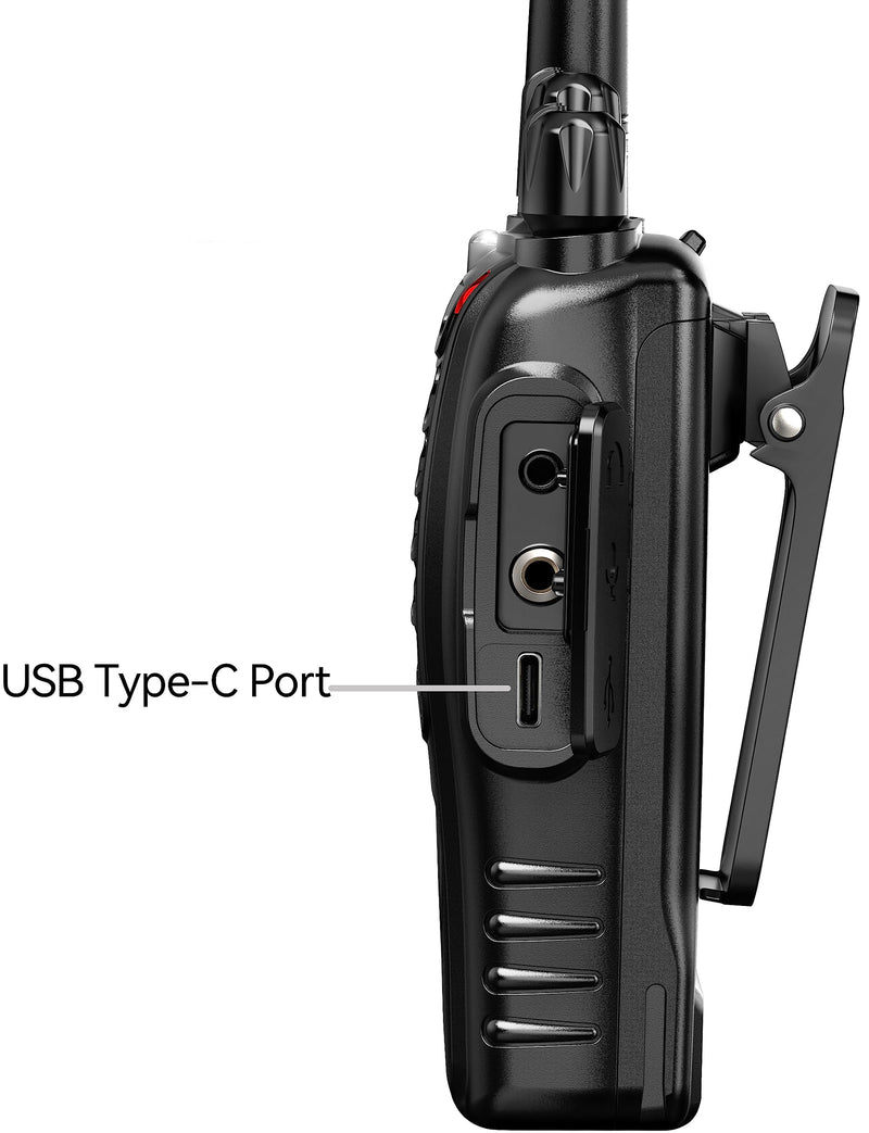 Rechargeable Long Range Two-Way Radios with Earpiece 2 Pack Arcshell AR-5 Walkie Talkies Li-ion Battery and Charger Included