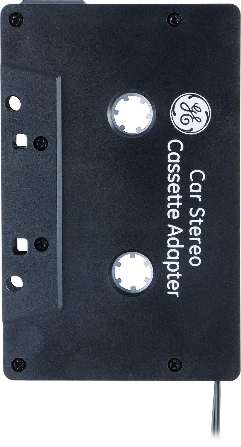 GE Car Stereo Cassette Adapter, 3.5mm Jack, For Mobile Phones, Smartphones, iPods, CD Players, MP3 Players and other Mobile Devices, Black, 34496