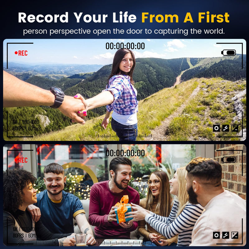 AI Smart Glasses with Camera, 8MP HD Camera Glasses for Men,Women, AI Recording Glasses with Voice Assistant, Stabilization Video Recording Glasse, Real-time Translation, for Vlogging & Photography