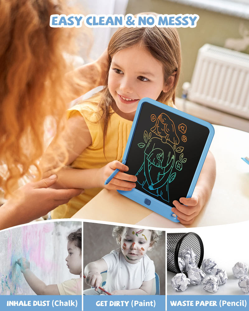 LCD Writing Tablet 10 Inch for Kids（Navy+Green）