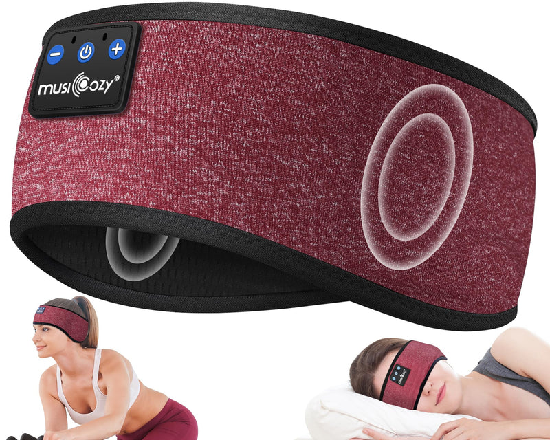MUSICOZY Sleep Headphones Bluetooth Headband Wireless Music Headband Headphones, Earbuds for Side Sleepers Women Men Workout Running Travel Yoga Cool Gadgets Unique Gift 2 Pcs