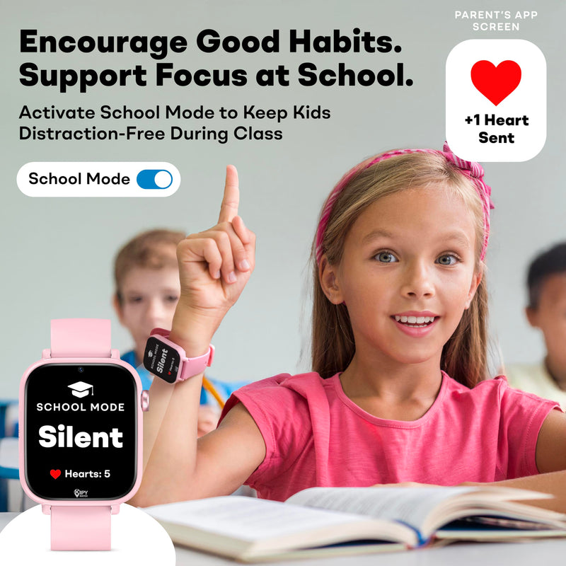 Kipywatch Smartwatch for Kids - Watch with GPS Tracker, Video & Voice Call | 4G Kids Phone Watch, Parental App, Low Subscription - Safety Alert, School Mode - Interchangeable Strap - Back to School Gift