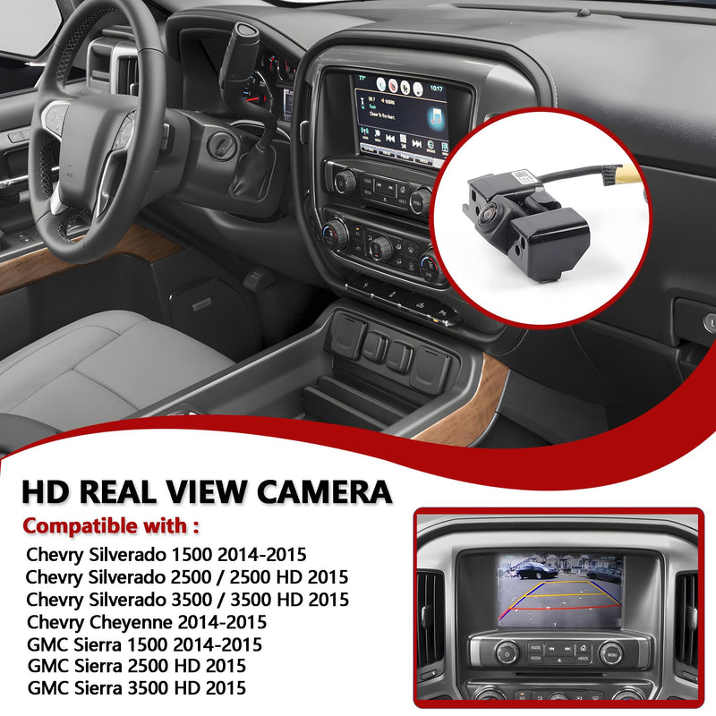 84062896 Rear View Backup Camera Compatible with 2016 2017 2018 2019 Chevy Silverado GMC Sierra 1500 2500 3500,Safety Parking Back Up Assist Camera OE Number 84062896