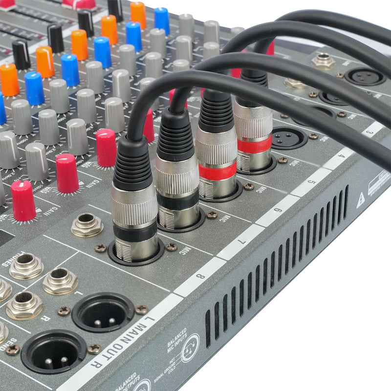 5Pack 5 Color 1.5FT XLR Female to Dual Male Y Splitter Cable, Female to 2 Male 3Pin-XLR Y Cable,Splitter 3Pin 1 F to 2 M for Micphone Mixer 1 XLR F To 2 XLR M 1.5FT 5Pack