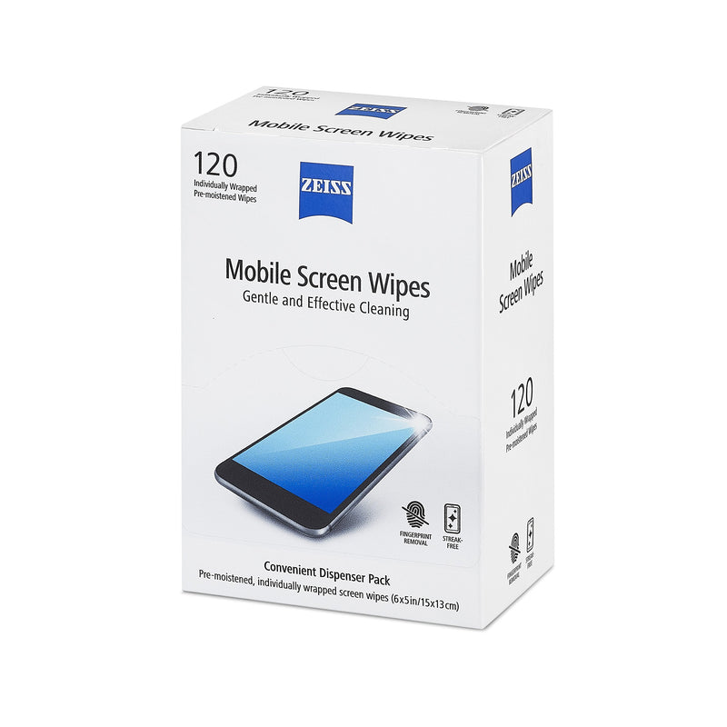 [AUSTRALIA] - ZEISS Pre-Moistened Wipes, Screen Cleaner, 120 Count 120 count Box screen wipes 