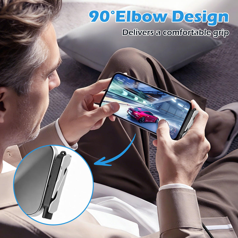 Aolcev 2Pack USB C Extender USB to USB C Adapter with Invisible Holder 240W Male to Female Adapter Extender 360° Adjustable Stand USB Type C Extender for iPhone 17 16 Pro 15 Pro Max MacBook Black