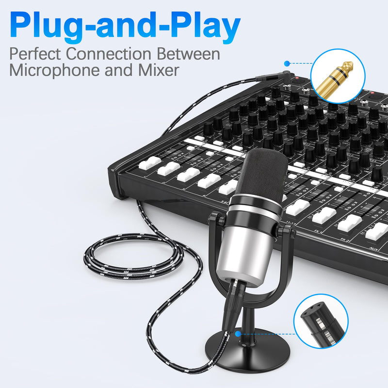 1/4 TRS Right Angle to XLR Female Audio Cable, 10ft 3-pin XLR Female Professional-Grade Balanced Audio Connection for Mixer, Amplifier, Microphone, Studio Equipment 10 Feet 1/4 TRS