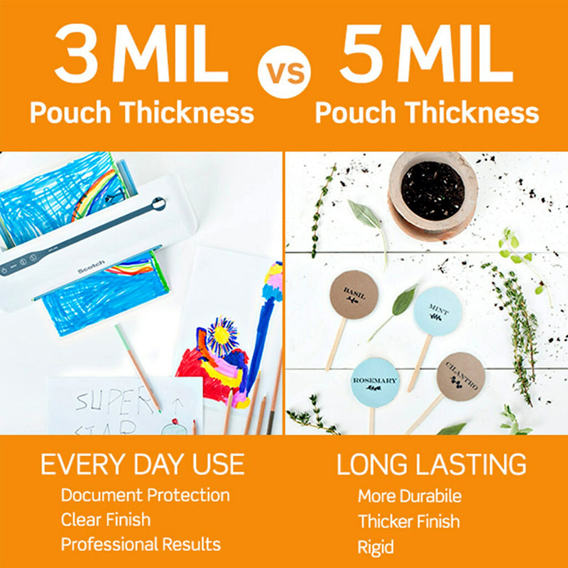 Scotch Thermal Laminating Pouches, Clear, Fits Business Card Size (2.3 in x 3.7.) Paper, 20 Pouches
