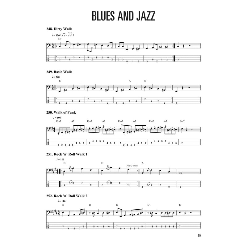 Bass Lines - Hal Leonard Bass Method | 500 Bass Grooves, Riffs, and Fills for All Styles and Levels | Bass Guitar Tablature Songbook with Audio Tracks |Bass Instruction Book for Beginners to Advanced