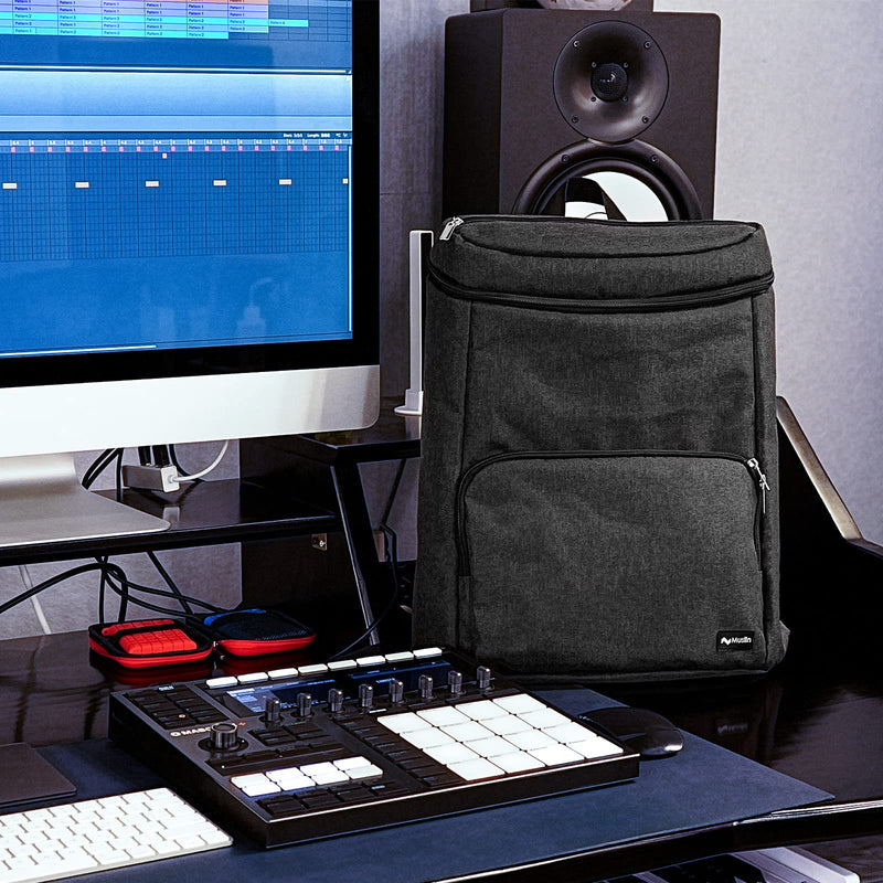 Audio Workstation Backpack Compatible with NI Maschine+,Ableton Push3,AKAI MPC One+,Line 6 Helix Stadiu,Elektron Tonverk, Launch Control XL MK3 Ultimate Protection for Device and Cover