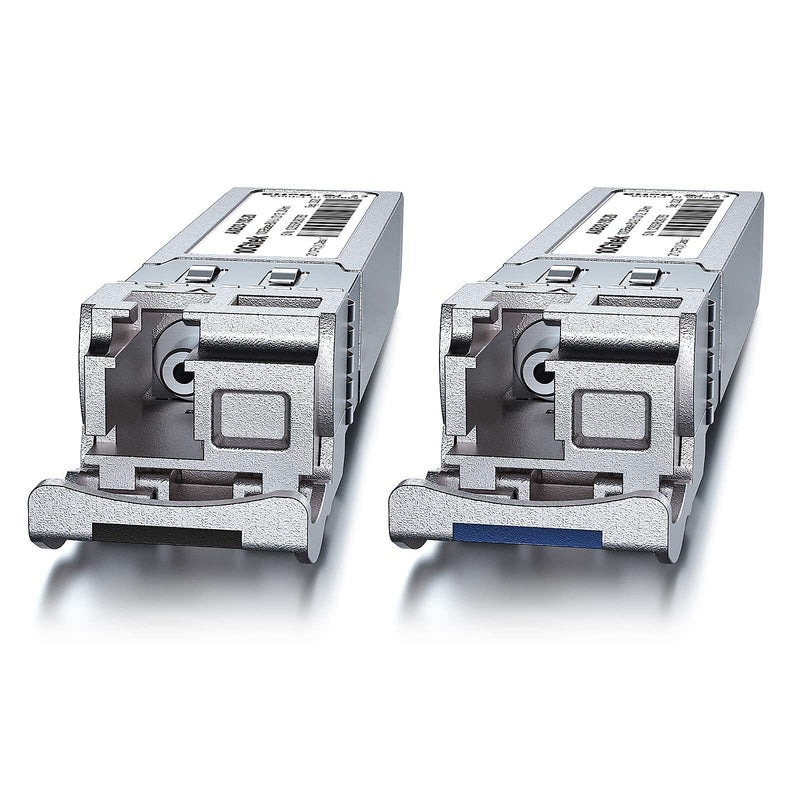 10Gtek a Pair of 10Gb SFP+ Bidi Transceiver, 10GBase-BIDI 1270nm/1330nm SMF, up to 20km, Compatible with Cisco SFP-10G-BXD-I/SFP-10G-BXU-I, Ubiquiti UniFi, Mikrotik, Netgear, Open Switch 10GBase-LR BIDI: 20km 2