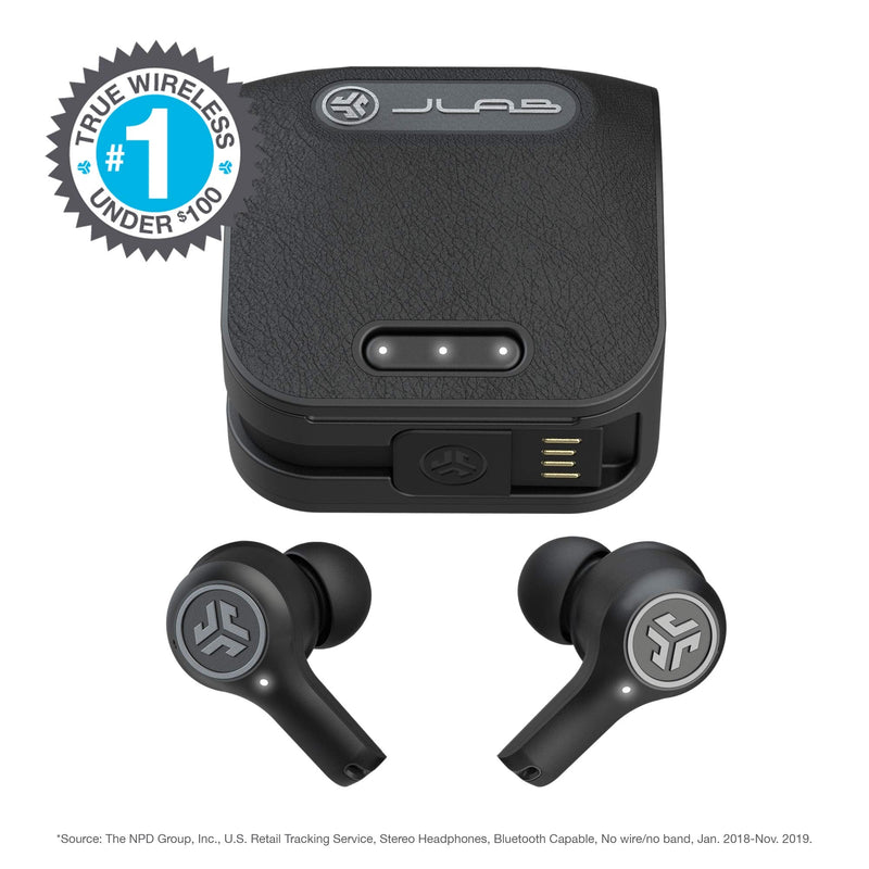 JLab Epic Air ANC True Wireless Bluetooth 5 Earbuds, Active Noise Canceling, IP55 Sweatproof, 12-Hour Battery Life, 36-Hour Charging Case, Low Latency Movie Mode, 3 EQ Sound Settings
