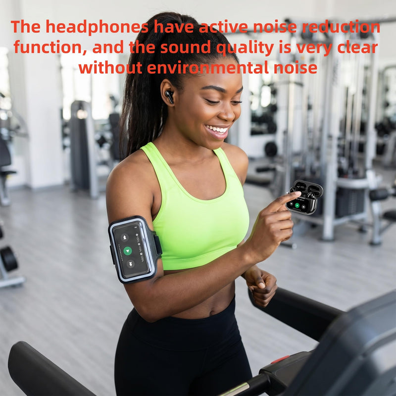 Wireless Bluetooth Earphones, AI Bluetooth Wireless Earbuds, Active Noise Cancelling Earphones, Real-time Translation Earphones, high Fidelity Sound Quality Function White band translation