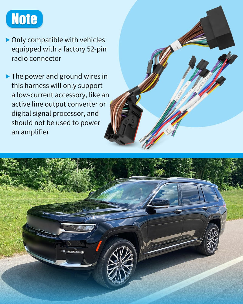 Advanced Audio Integration T-Harness Fit for Chrysler/Dodge/Jeepfor Select 2013 and up Non-Amplified LPHCH41, Simplifies Aftermarket Audio Installation, Replace LPHCH41