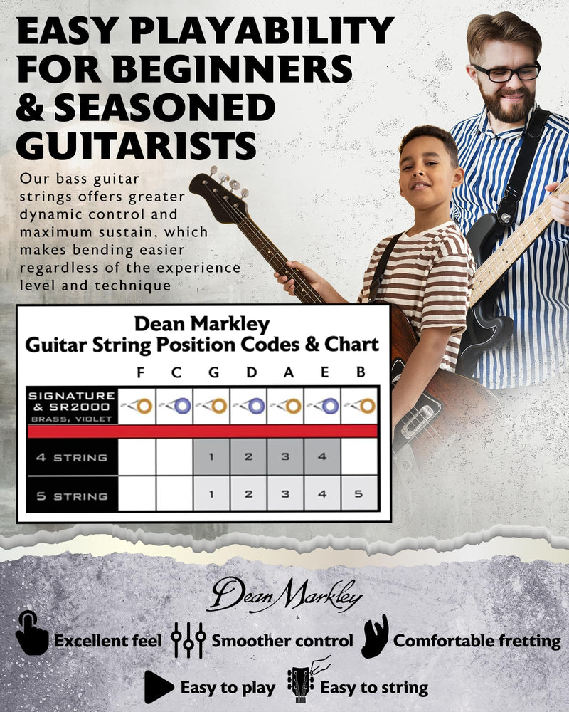 NickelSteel Signature Bass Guitar Strings 5 String Set, Roundwound Electric Bass Strings Medium Light, Incredible Long-Lasting Tone Suited for Rock and Roll, Made in USA, 45-128 Medium LightGauge 5-String 2604B - NickelSteel Bass ML