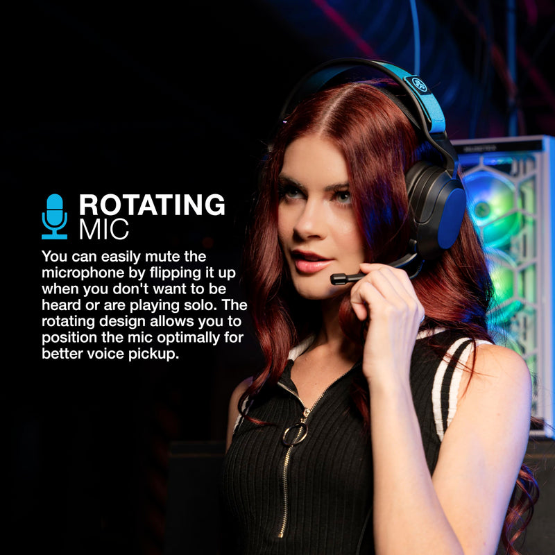 [AUSTRALIA] - JLab Nightfall Gaming Headset with Near-Field Directional Flip-to-Mute Rotating Boom Mic, 50mm Drivers and Sound Isolating Inner Shelf, Wired 3.5mm for PC, PS5, PS4, Xbox Series X/S, Xbox one, Switch 